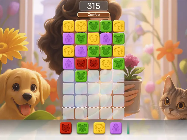 Hayvan Blok Pop Bulmaca